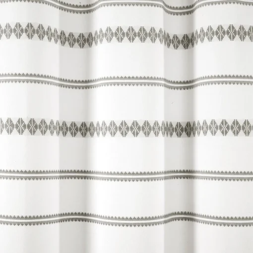 Breezy Chic Tassel Jacquard Recycled Cotton Shower Curtain