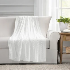 Cable Soft Knitted Throw