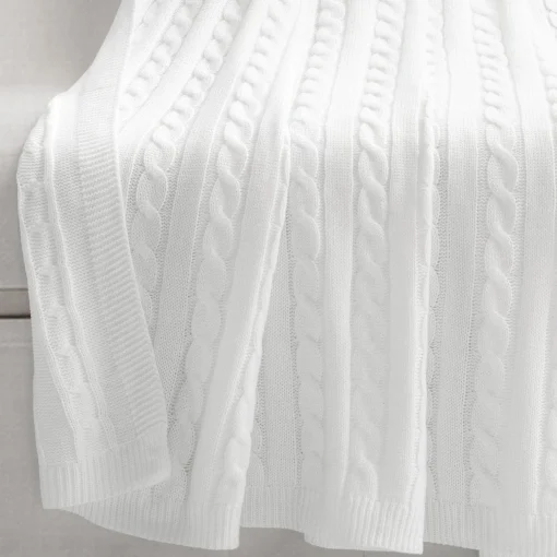 Cable Soft Knitted Throw