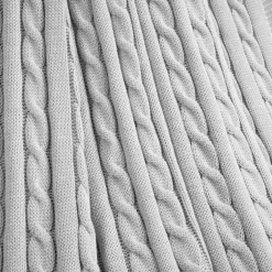 Cable Soft Knitted Throw