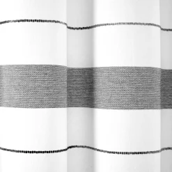Chic Stripe Yarn Dyed Eco-Friendly Recycled Cotton Blend Shower Curtain