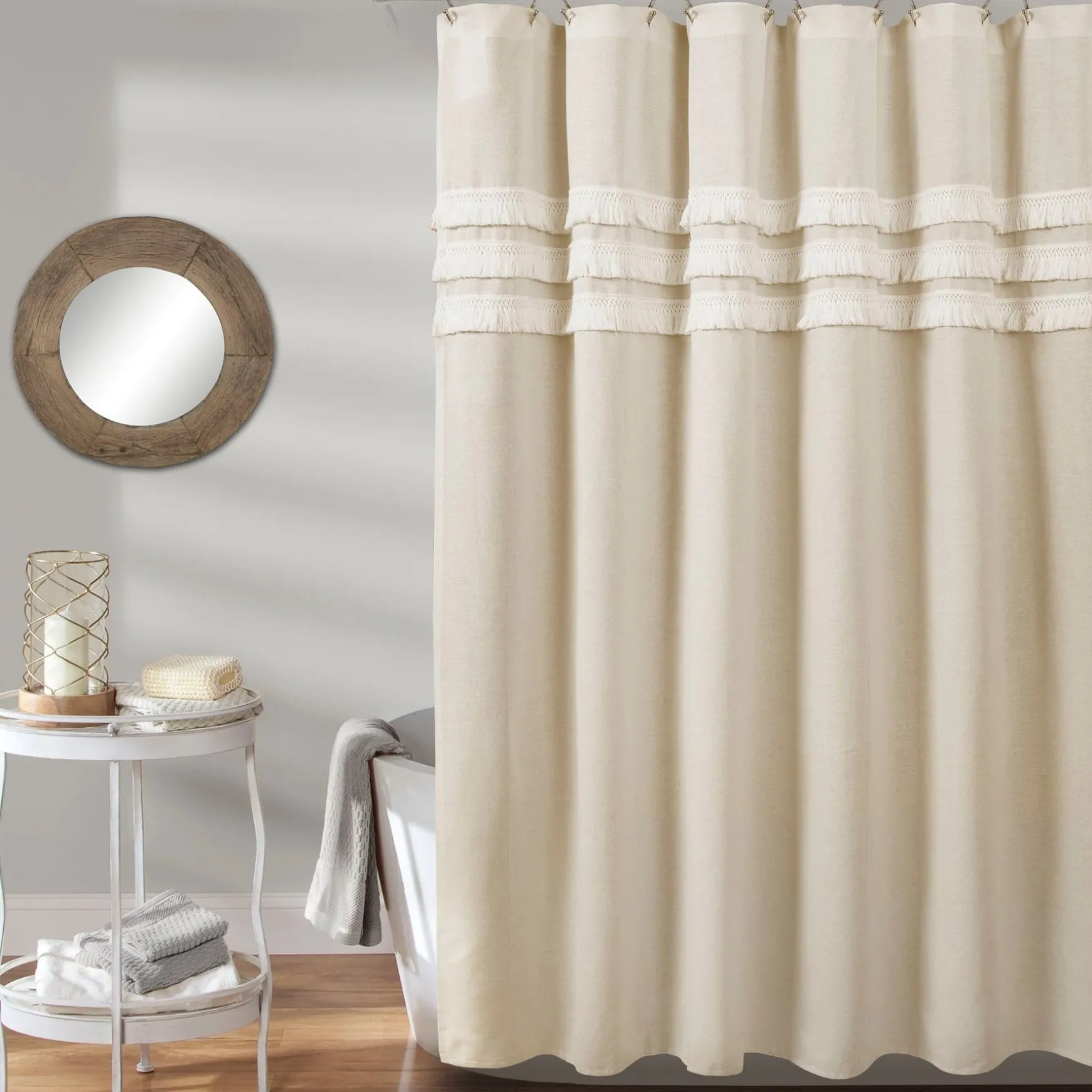 Ciel Tassel Shower Curtain