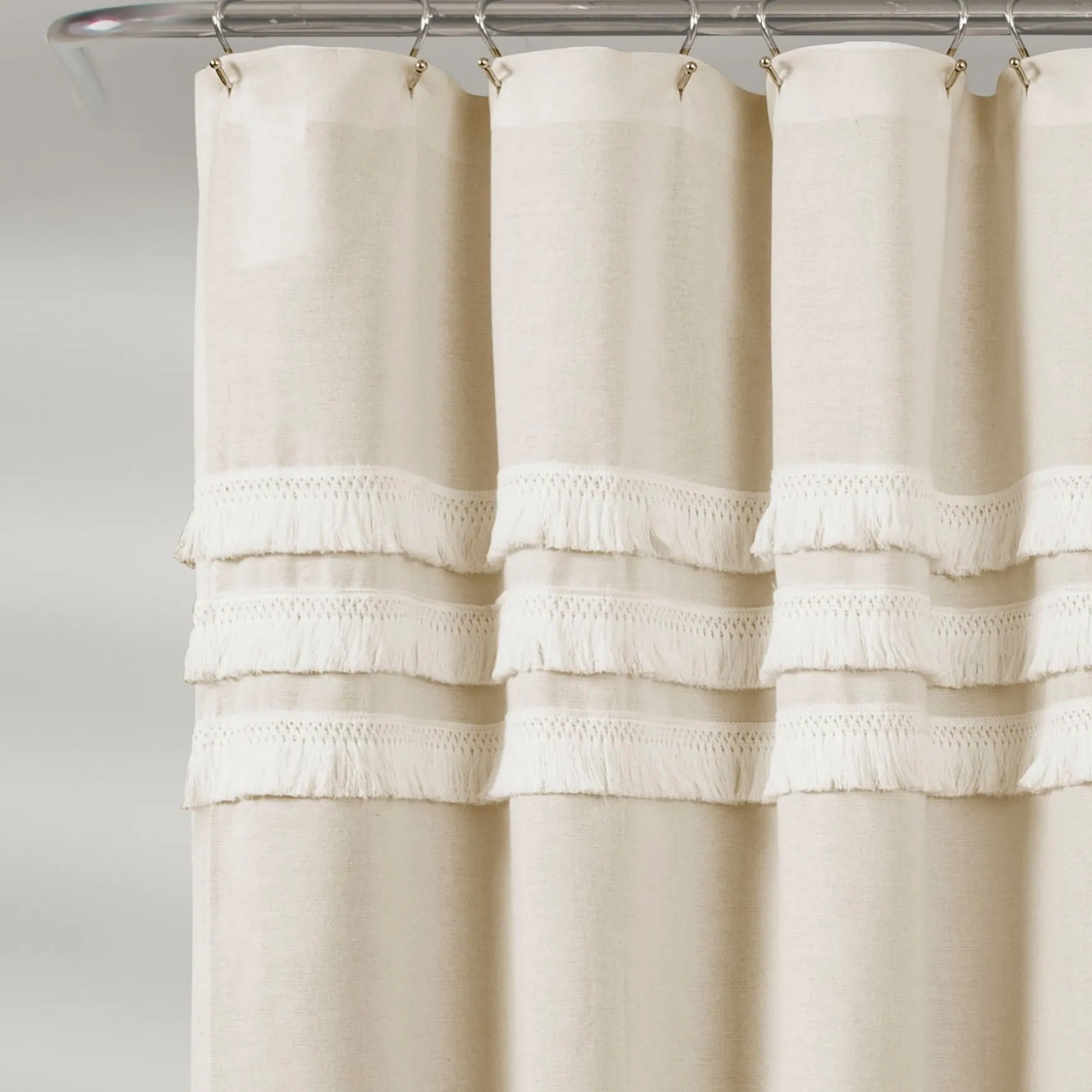 Ciel Tassel Shower Curtain