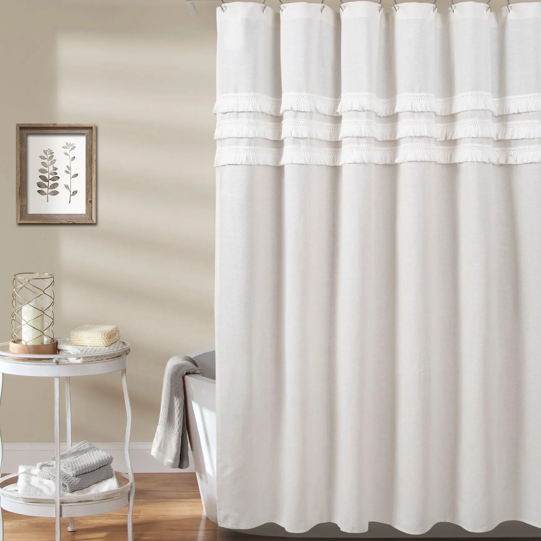Ciel Tassel Shower Curtain