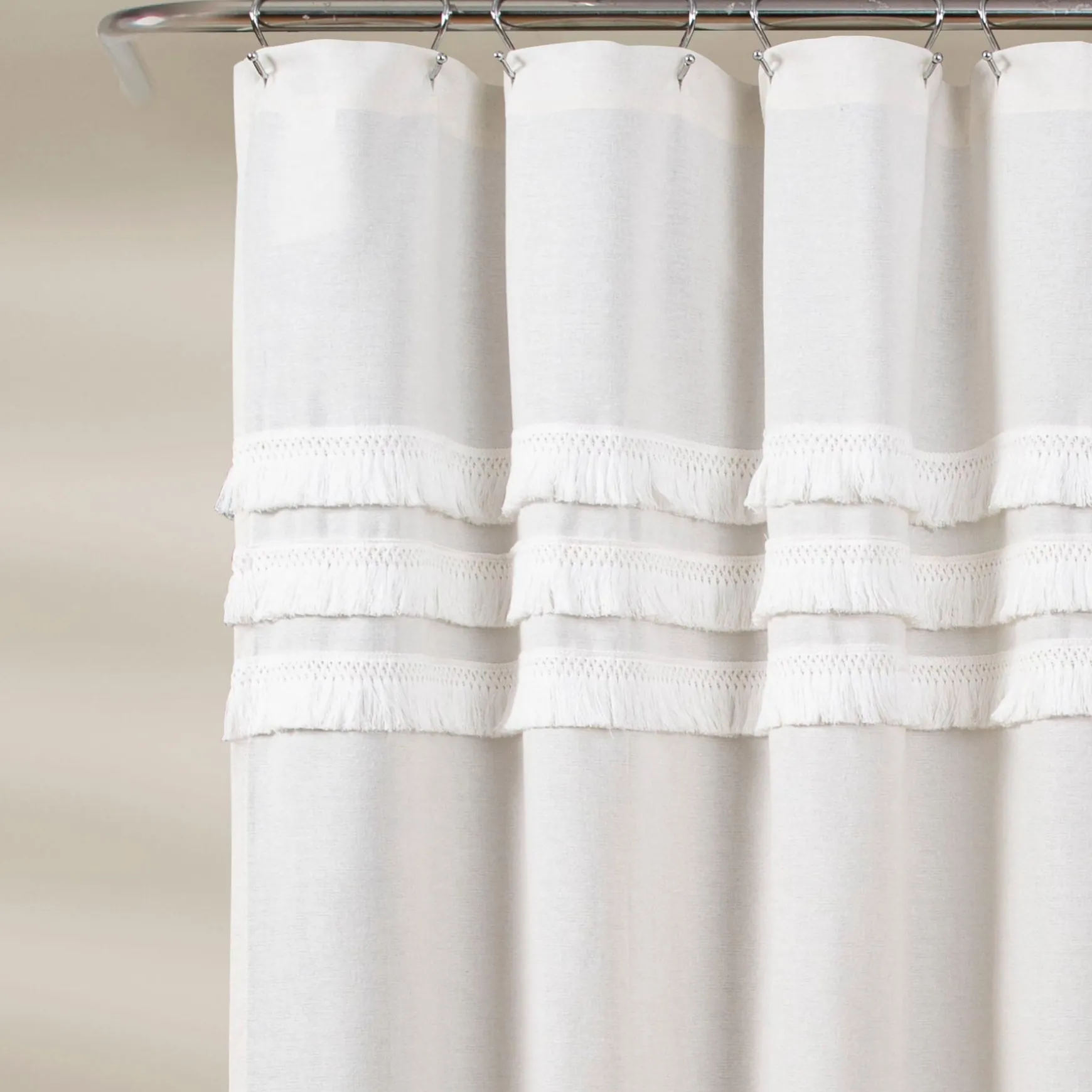 Ciel Tassel Shower Curtain