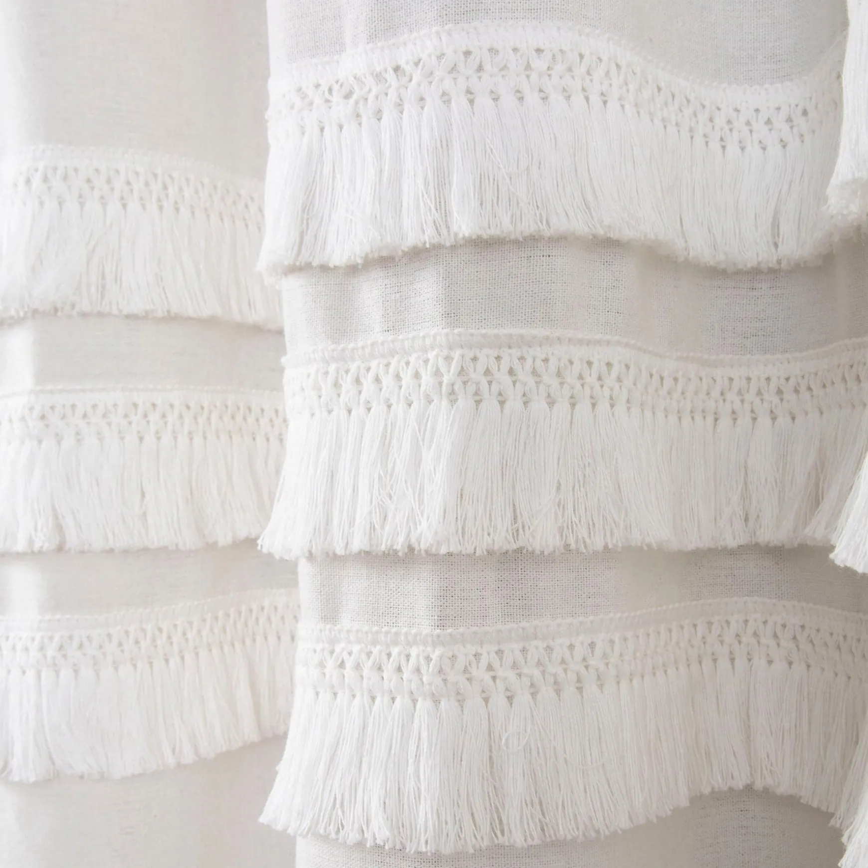 Ciel Tassel Shower Curtain