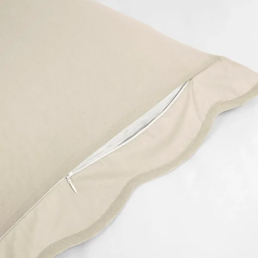 Coastal Chic Scalloped Edge 100% Cotton Reversible Duvet Cover Set