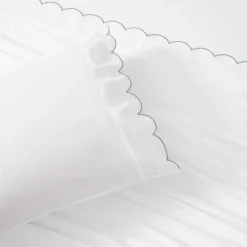 Coastal Chic Scalloped Edge Cotton Sheet Set