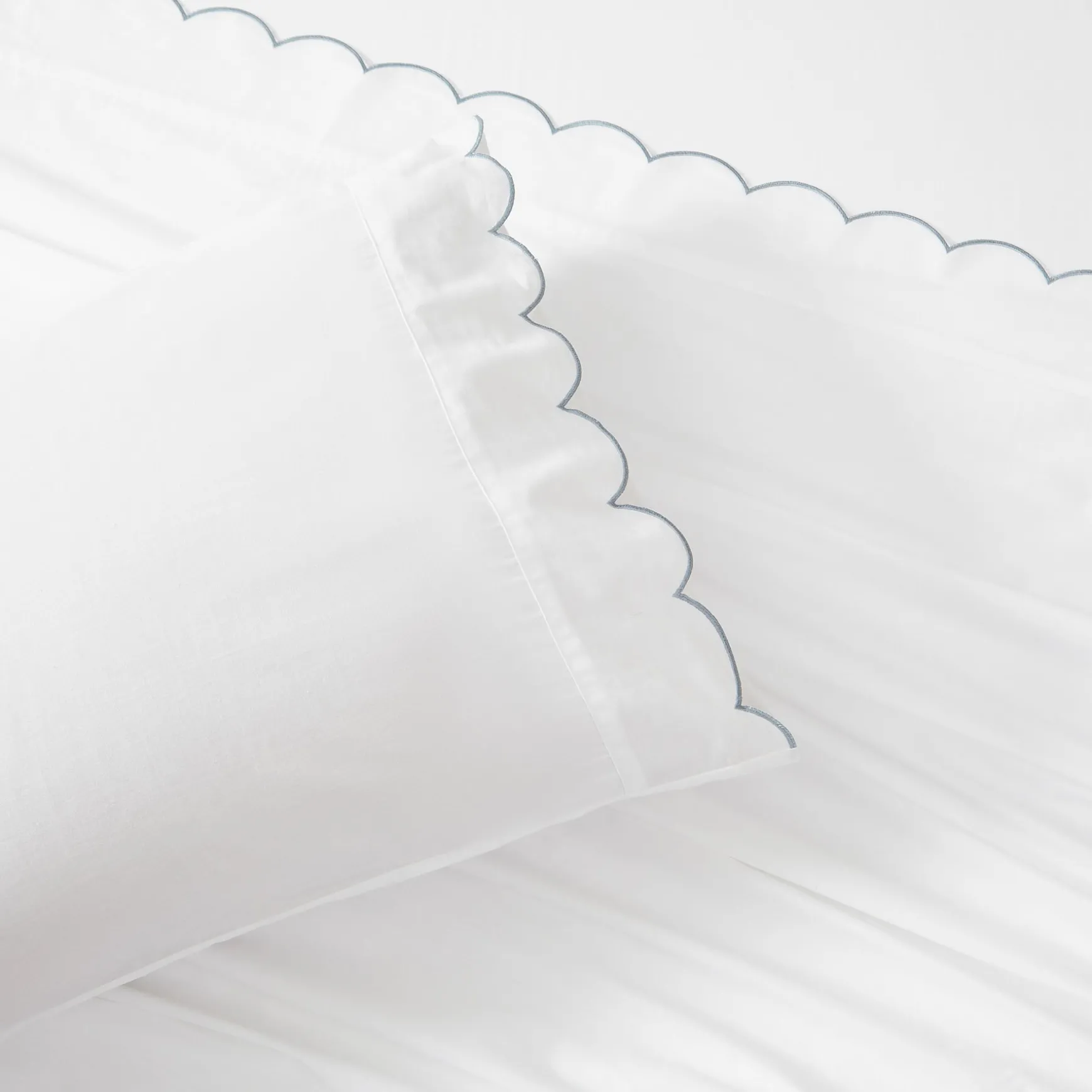 Coastal Chic Scalloped Edge Cotton Sheet Set
