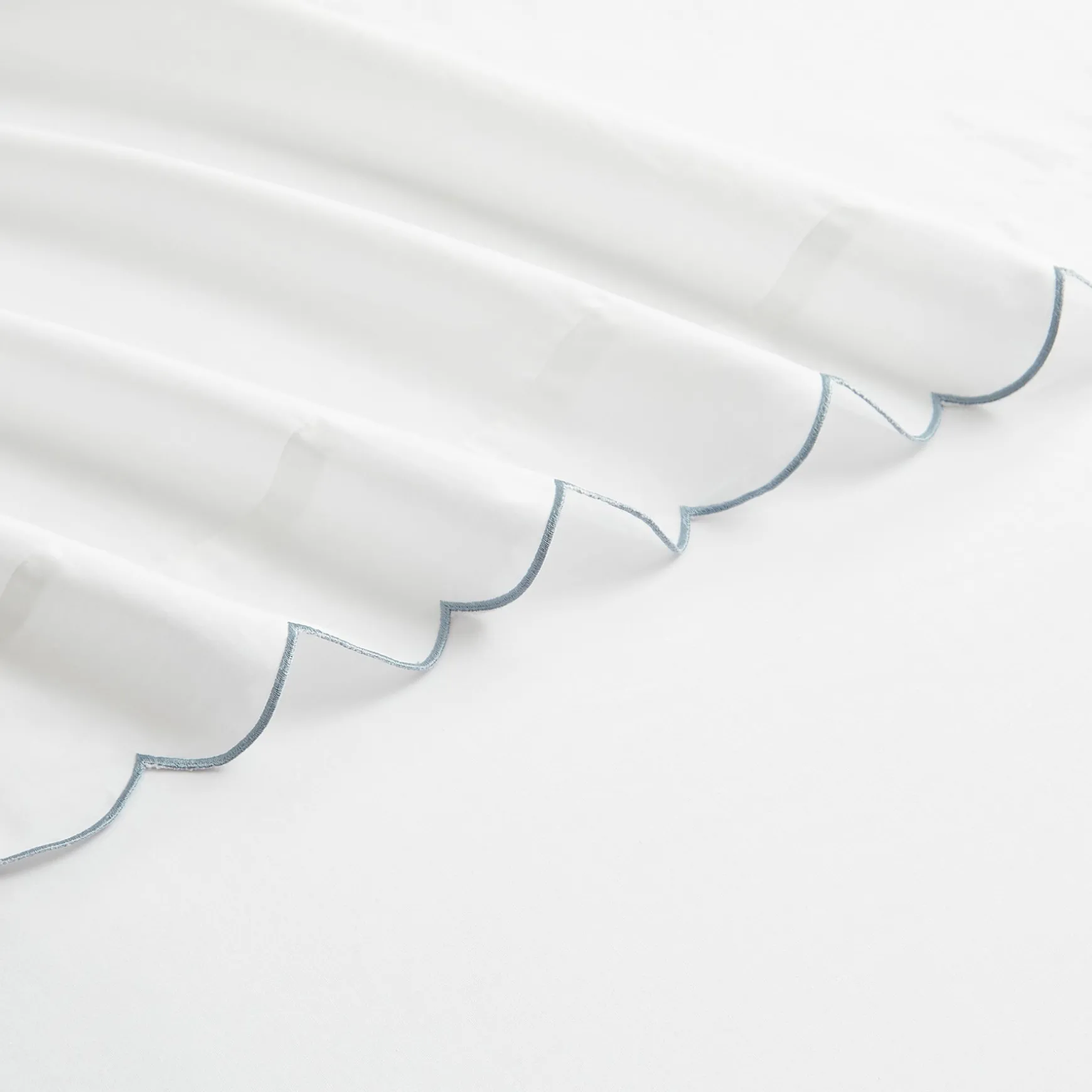 Coastal Chic Scalloped Edge Cotton Sheet Set