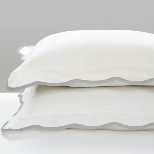 Coastal Chic Scalloped Edge 3 Piece Comforter Set