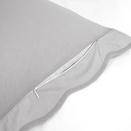 Coastal Chic Scalloped Edge 100% Cotton Reversible Duvet Cover Set