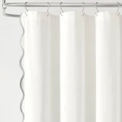 Coastal Chic Scalloped Edge Shower Curtain