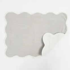 Coastal Chic Scalloped Edge Throw Pillow Cover