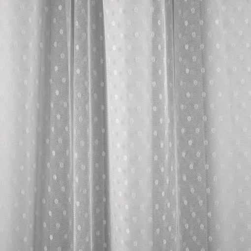 Cottage Polka Dot Sheer Window Curtain Panel Set