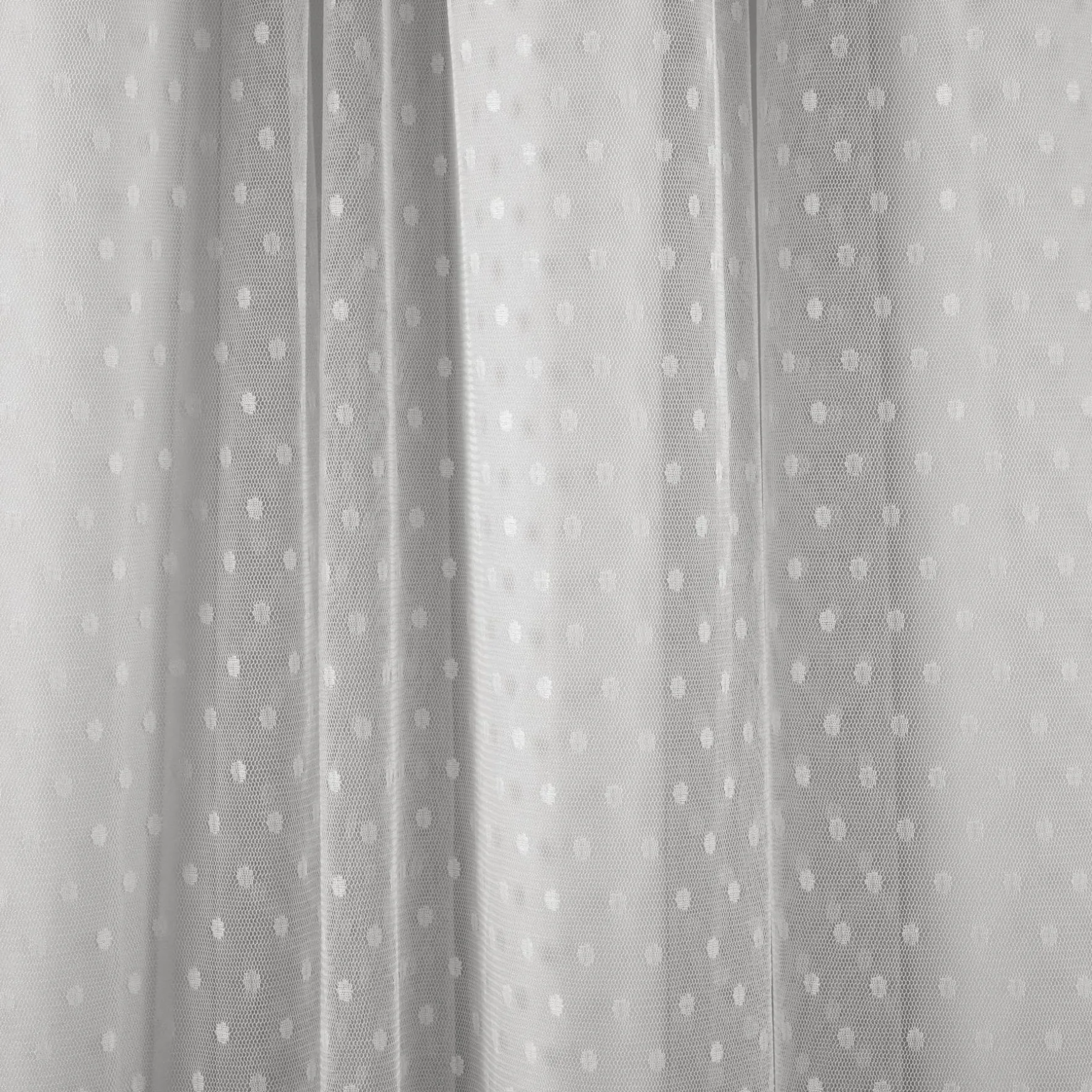 Cottage Polka Dot Sheer Window Curtain Panel Set