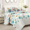Cottagecore Ariana Flower Reversible Quilt 3 Piece Set