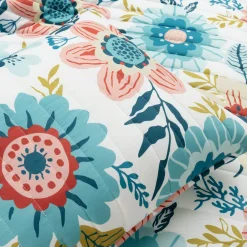 Cottagecore Ariana Flower Reversible Quilt 3 Piece Set