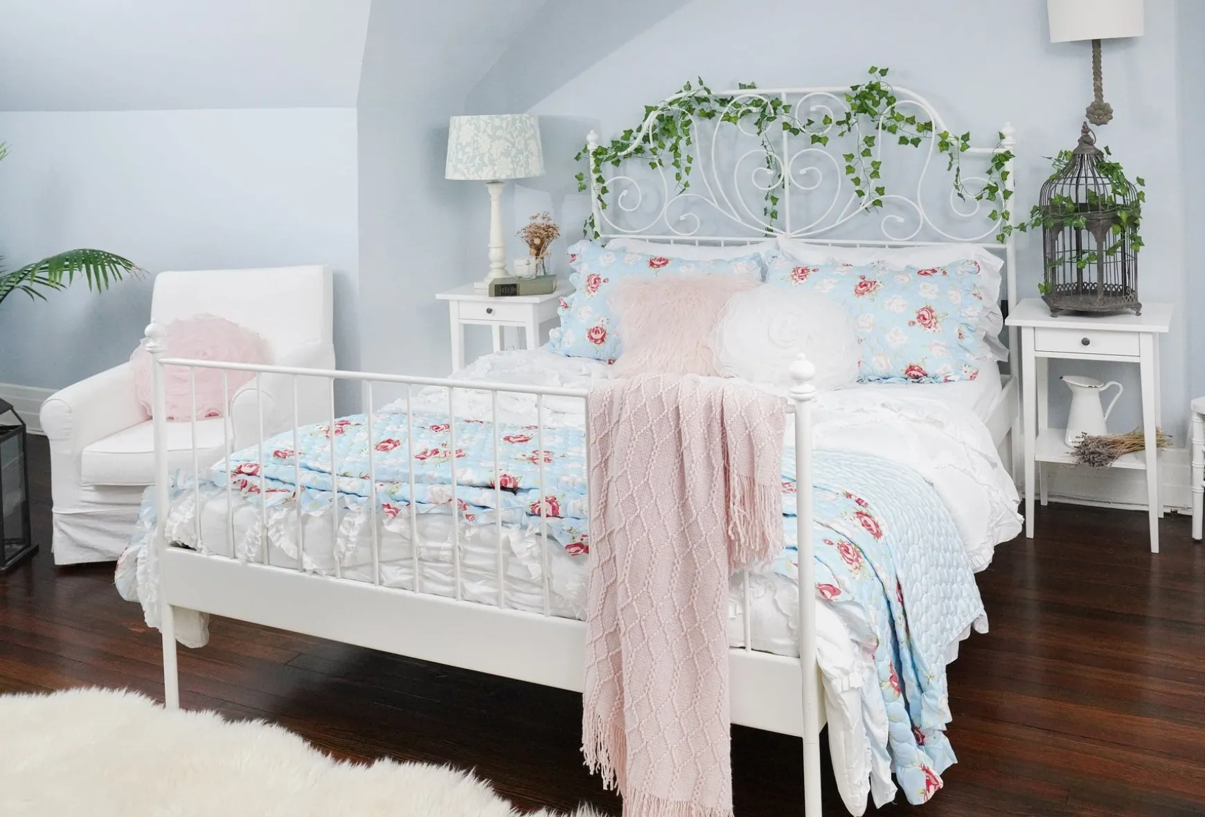 Cottagecore Floral Ruffle Quilt 3 Piece Set