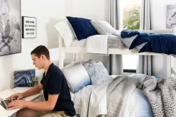 Crinkle Ombre Oversized Quilt 3 Piece Set