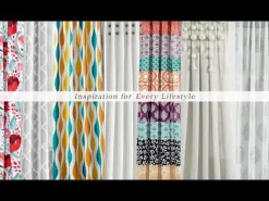 Cynthia Jacobean Sheer Window Curtain Panel Set