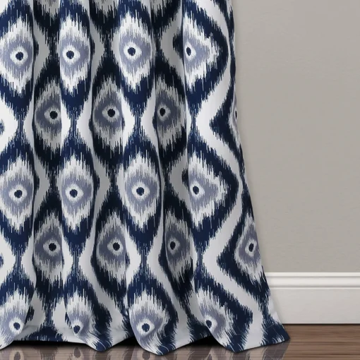 Diamond Ikat Light Filtering Window Curtain Set