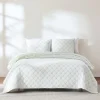 Diamond Leaf Jacquard Reversible Matelasse Coverlet Set