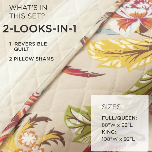 Dolores 3 Piece Quilt Set