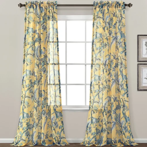 Dolores Sheer Window Curtain Panel Set