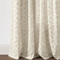 Doreen Delicate Floral Window Curtain Panel Set