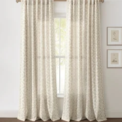 Doreen Delicate Floral Window Curtain Panel Set