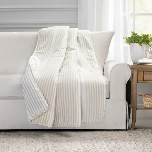 Drew Stripe Silver-Infused Antimicrobial Throw