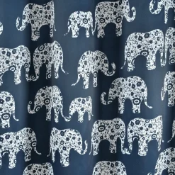 Elephant Parade Light Filtering Window Curtains Set