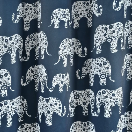 Elephant Parade Light Filtering Window Curtains Set