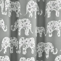 Elephant Parade Light Filtering Window Curtains Set