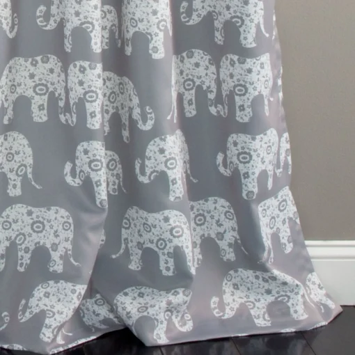 Elephant Parade Light Filtering Window Curtains Set