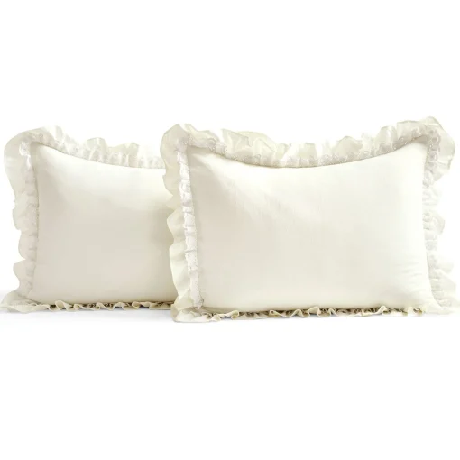 Ella Ruffle Lace 3 Piece Bedspread Set