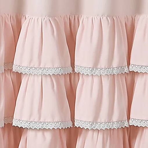 Ella Ruffle Lace Shower Curtain