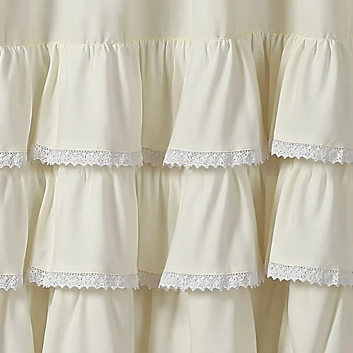 Ella Ruffle Lace Shower Curtain