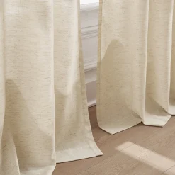 Emily Leaves Embroidered Window Curtain Panels