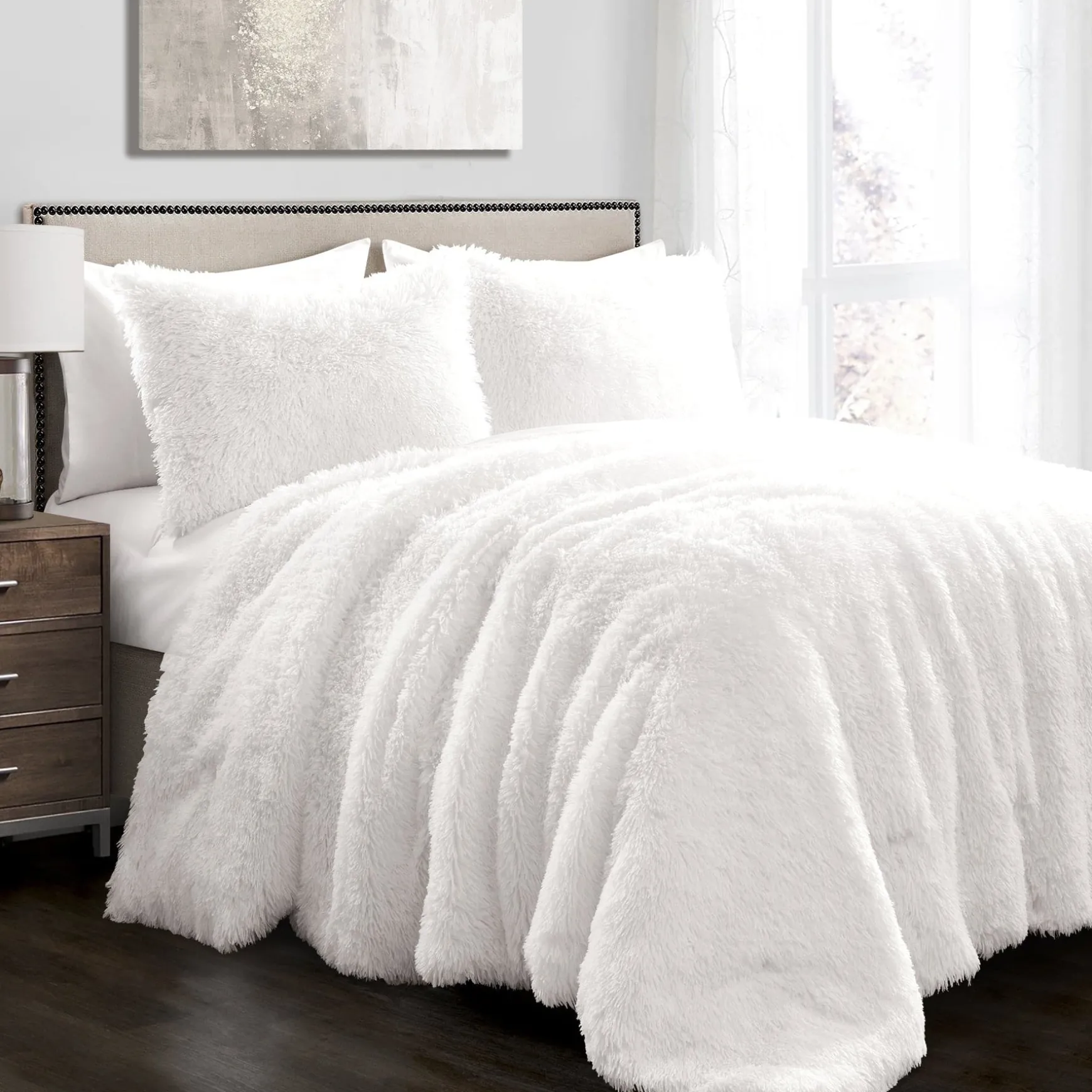 Emma Faux Fur Comforter Set