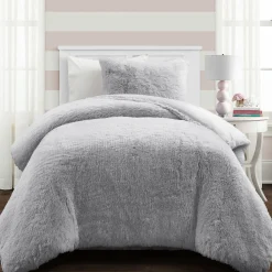 Emma Faux Fur Comforter Set