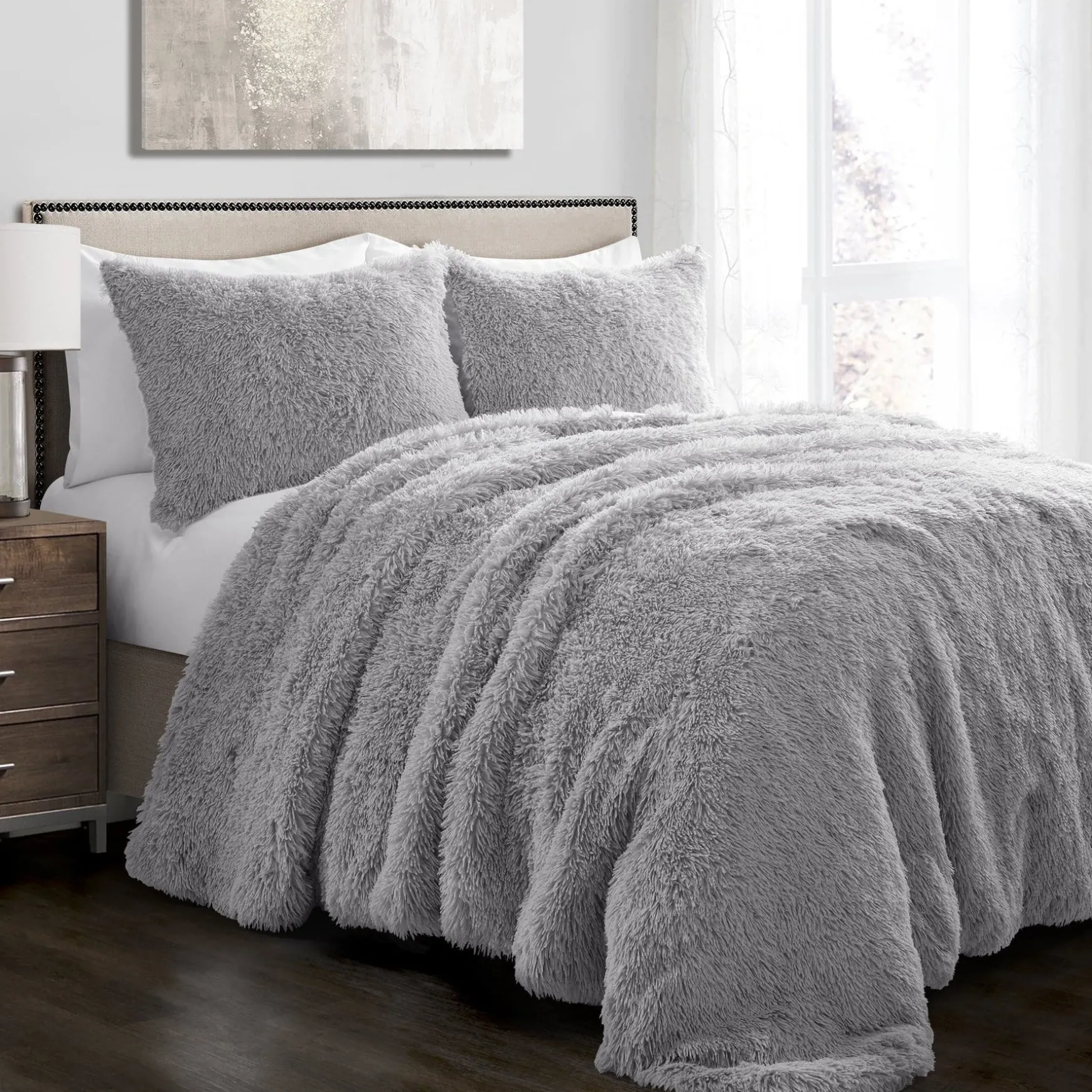 Emma Faux Fur Comforter Set