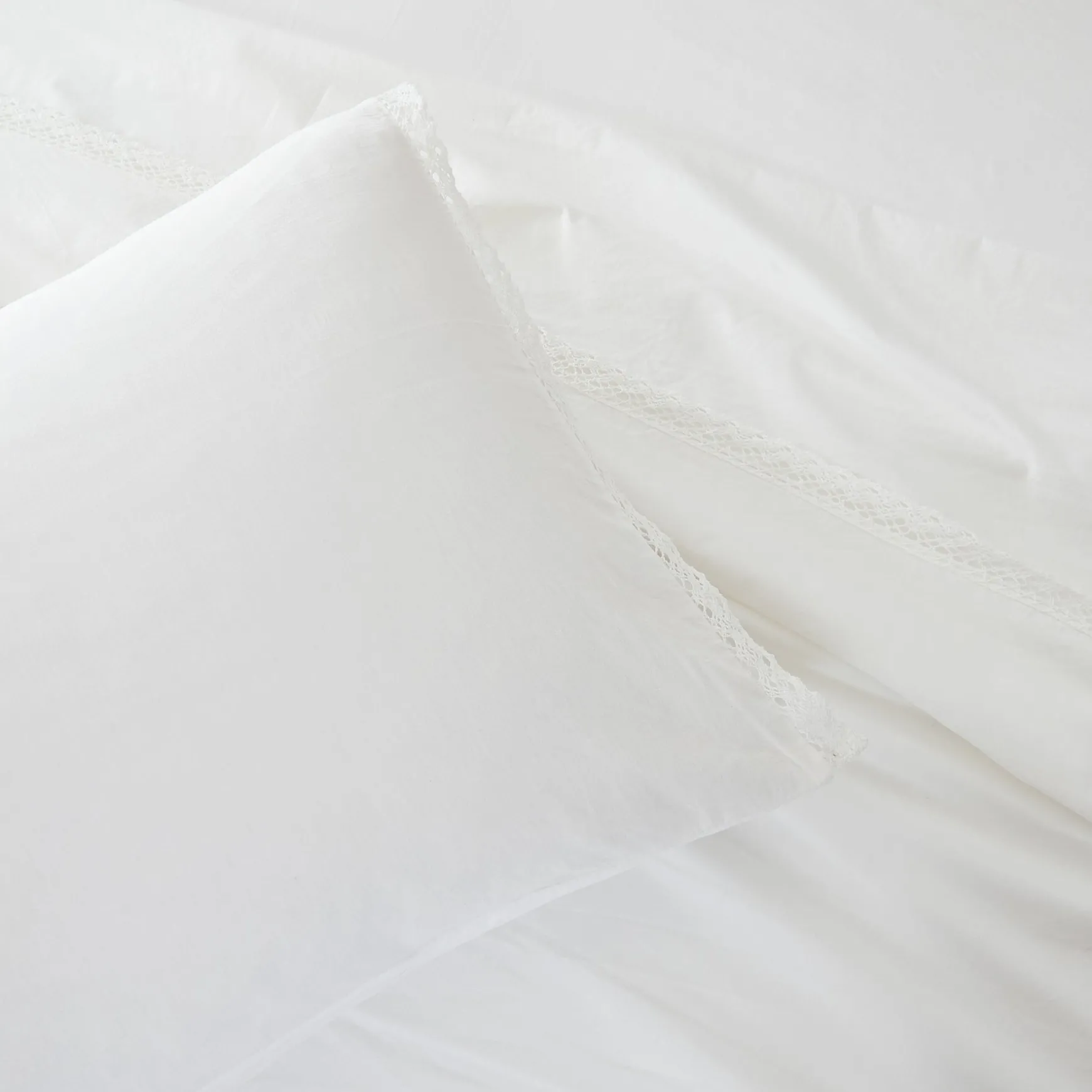 Evelyn Lace Trim Cotton Sheet Set