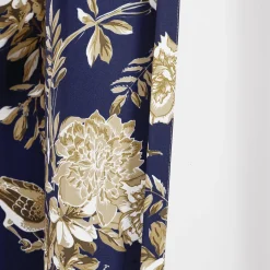 Farmhouse Bird And Flower Insulated Grommet Blackout Window Curtain Panel Set