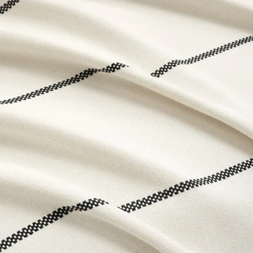 Farmhouse Boho Stripe Woven Tassel Yarn Dyed Cotton Blend Blanket/Coverlet