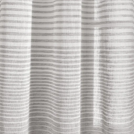 Farmhouse Ombre Stripe Grommet Sheer Window Curtain Panel Set