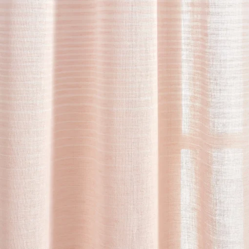 Farmhouse Ombre Stripe Grommet Sheer Window Curtain Panel Set