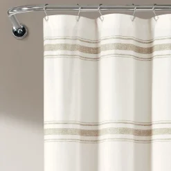 Farmhouse Stripe 100% Cotton Shower Curtain