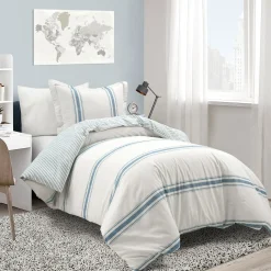 Farmhouse Stripe 100% Cotton Duvet Cover Set